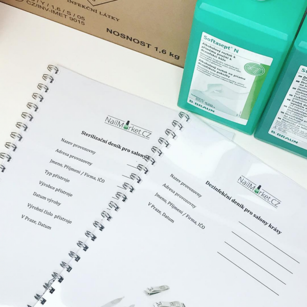 STERILIZAČNÍ DENÍK PRO SALONY KRÁSY, 20 LISTŮ