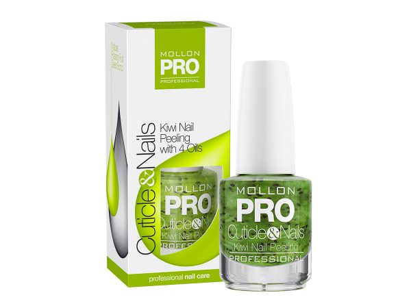MOLLON PRO ПИЛИНГ ДЛЯ КУТИКУЛЫ И НОГТЕЙ С АРОМАТОМ КИВИ - KIWI NAIL PEELING WITH 4 OILS, 15 МЛ